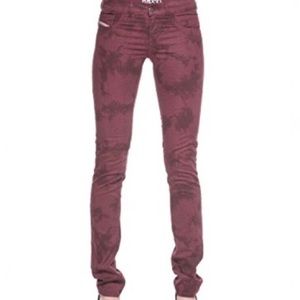 DIESEL Livier Bordeaux Super Slim Stretch Jeggings